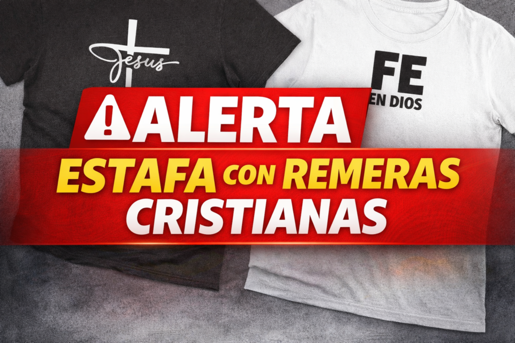 ⚠️ Alerta a la comunidad cristiana sobre estafas con remeras cristianas